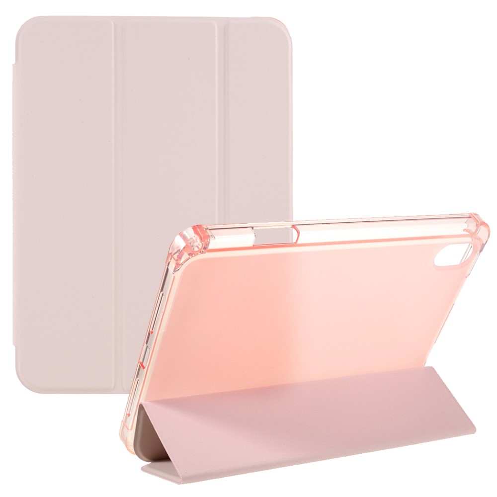 iPad Mini (2021) Fodral Shockproof Tri-Fold Pennhllare Ljus Rosa