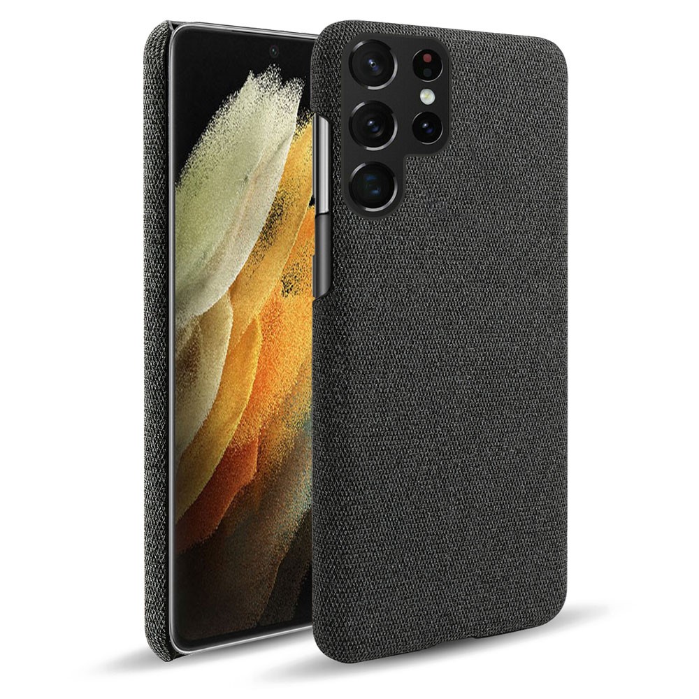 KSQ Samsung Galaxy S22 Ultra Skal Läderbelagt Svart