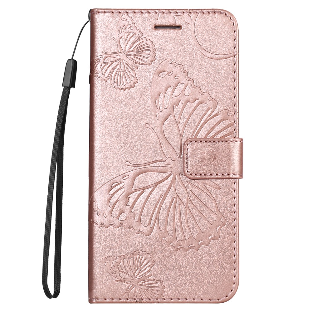 Samsung Galaxy S22 Ultra Fodral Tryck Butterfly Rosguld