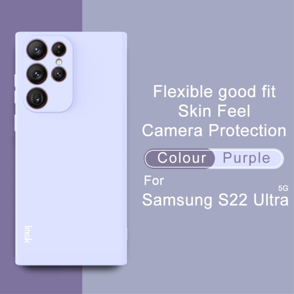 IMAK Samsung Galaxy S22 Ultra Skal Skin Touch TPU Lila