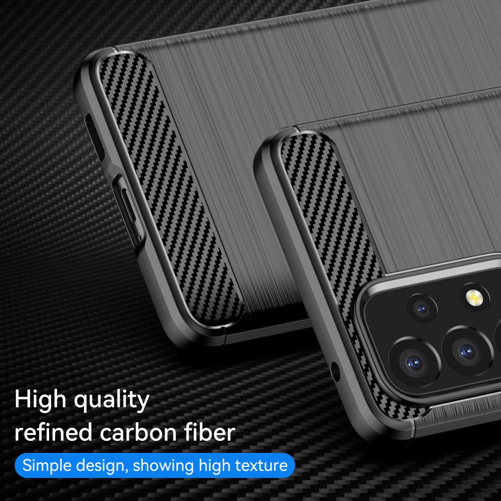 Samsung Galaxy A53 5G Skal Kolfiber Textur Svart