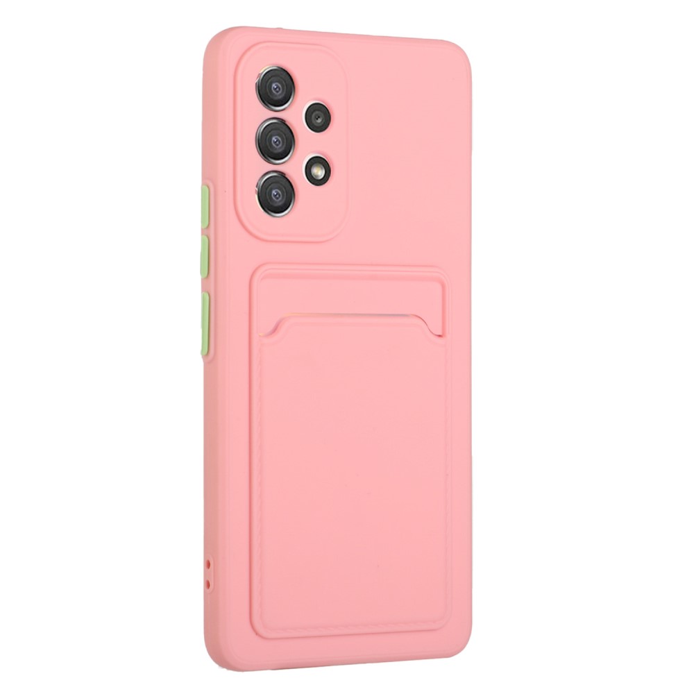 Samsung Galaxy A53 5G Skal TPU Kortfack Rosa