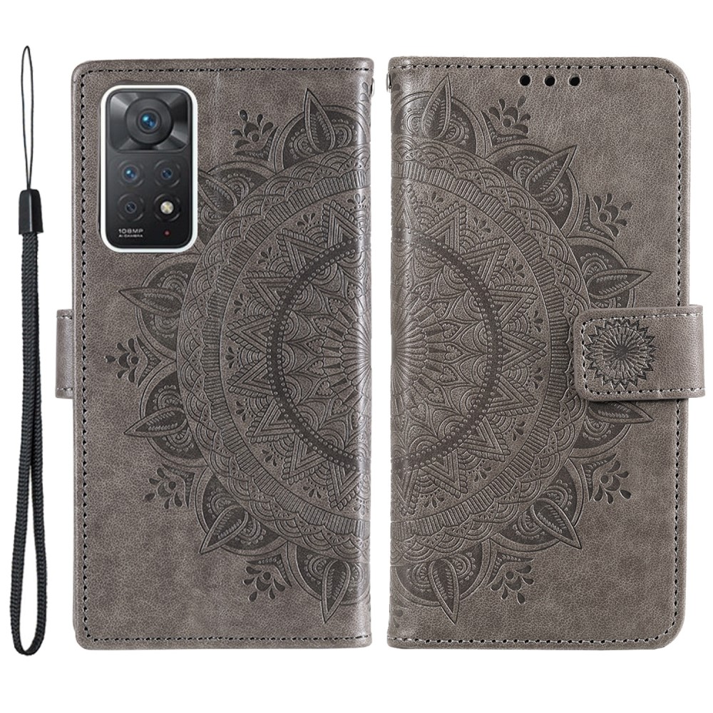 Xiaomi Redmi Note 11 Pro 5G Fodral Mandala Lder Gr