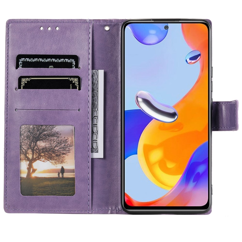 Xiaomi Redmi Note 11 Pro 5G Fodral Mandala Lder Lila