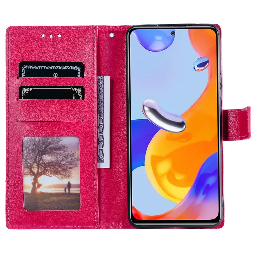 Xiaomi Redmi Note 11 Pro 5G Fodral Mandala Lder Rosa