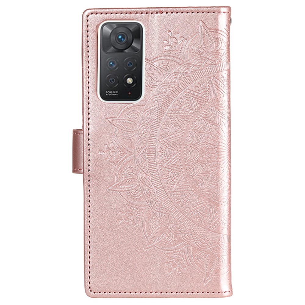 Xiaomi Redmi Note 11 Pro 5G Fodral Mandala Lder Rosguld