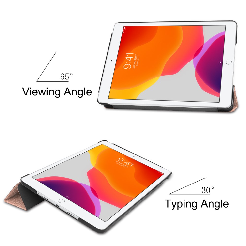 iPad 10.2 2019/2020/2021 Fodral Tri-Fold Rosguld