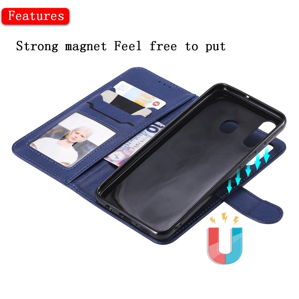Samsung Galaxy A50 - Plånboksfodral / Magnet Skal - Blå