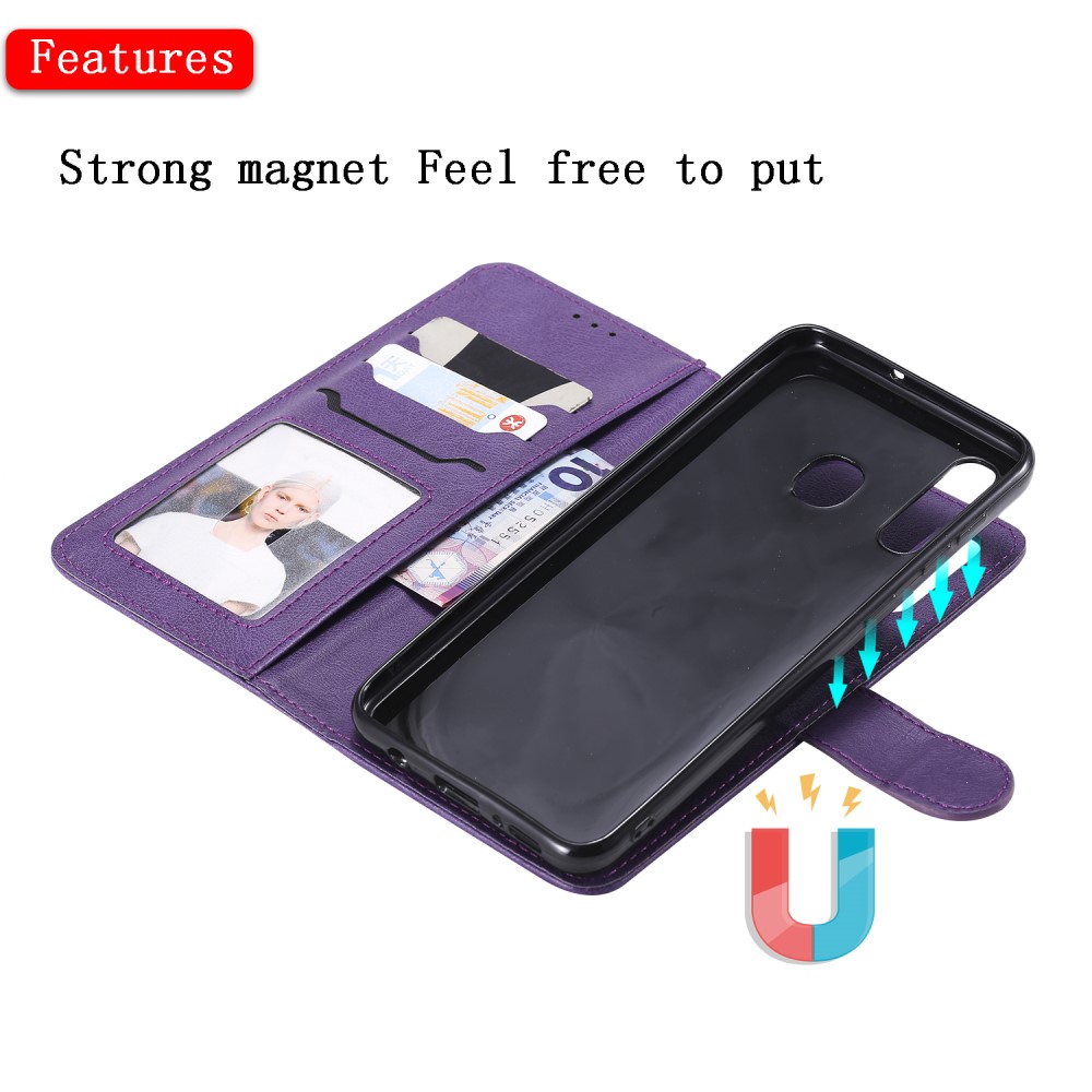 Samsung Galaxy A50 - Plånboksfodral / Magnet Skal - Lila
