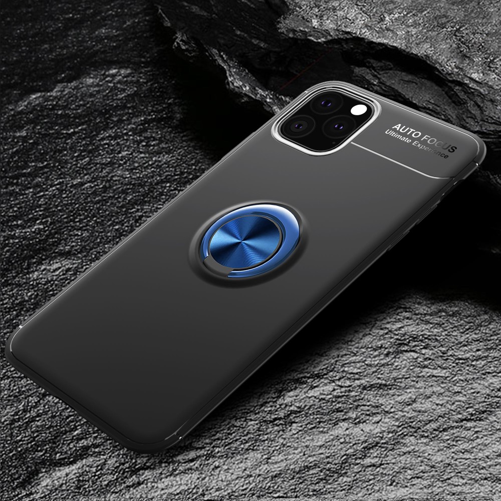 iPhone 11 Pro Max - Ring Skal - Funkar med magnethllare - Svart/Bl