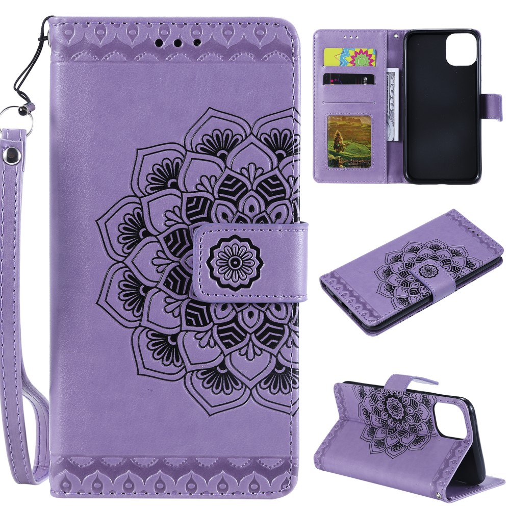 iPhone 11 Pro - Plånboksfodral Mandala - Lila