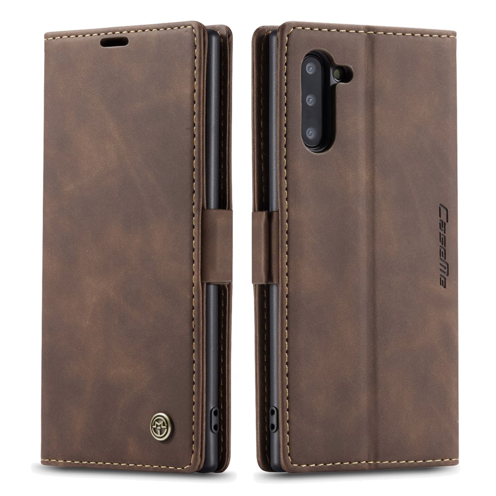 Samsung Galaxy Note 10 - CASEME Plnboksfodral - Mrk Brun