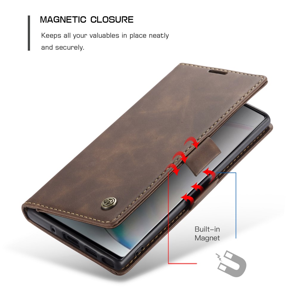 Samsung Galaxy Note 10 - CASEME Plnboksfodral - Mrk Brun