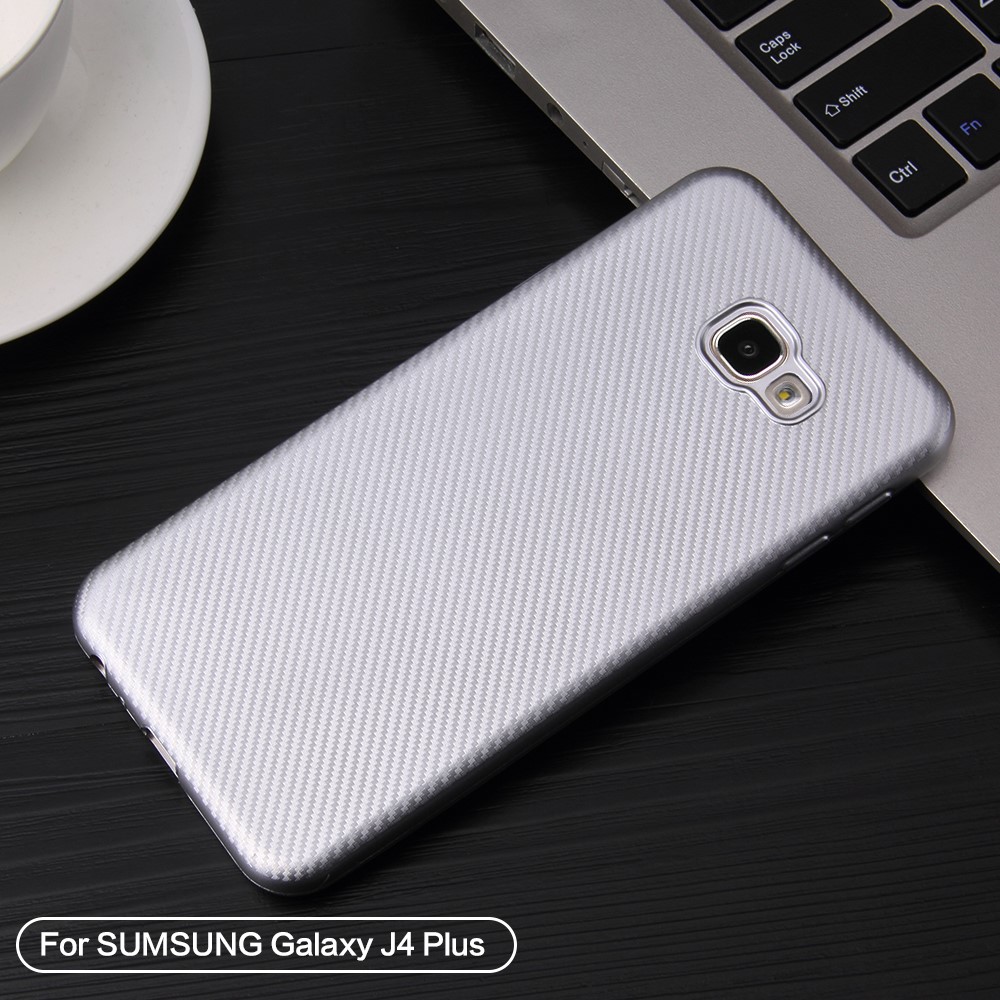 Samsung Galaxy J4 Plus - Carbon Skal - Silver