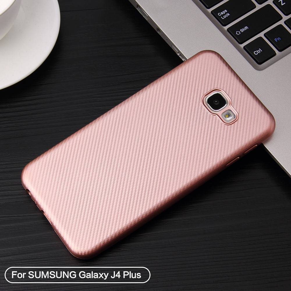 Samsung Galaxy J4 Plus - Carbon Skal - Rosguld