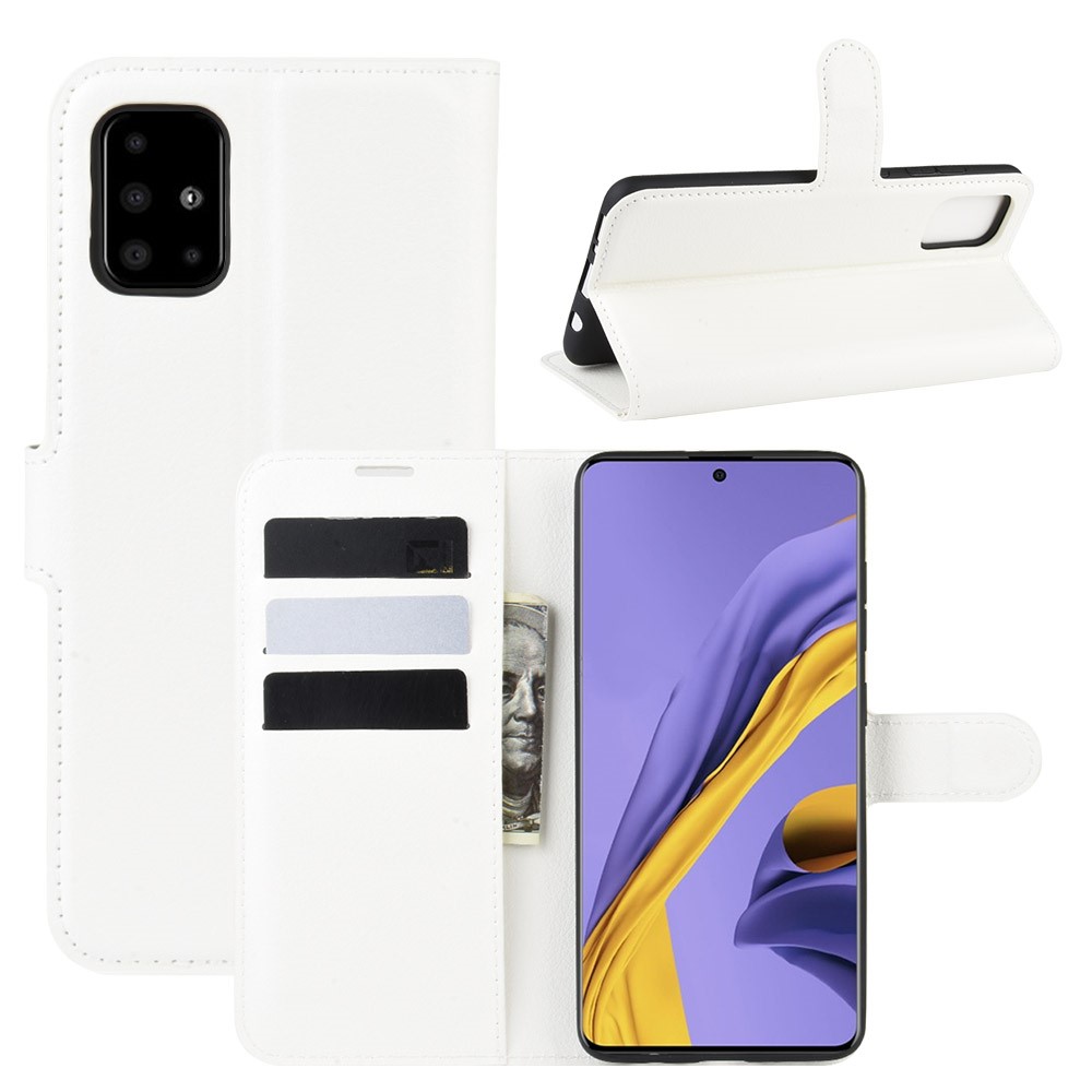 Köp Samsung Galaxy A51 Litchi Plånboksfodral Vit Teknikhallen.se