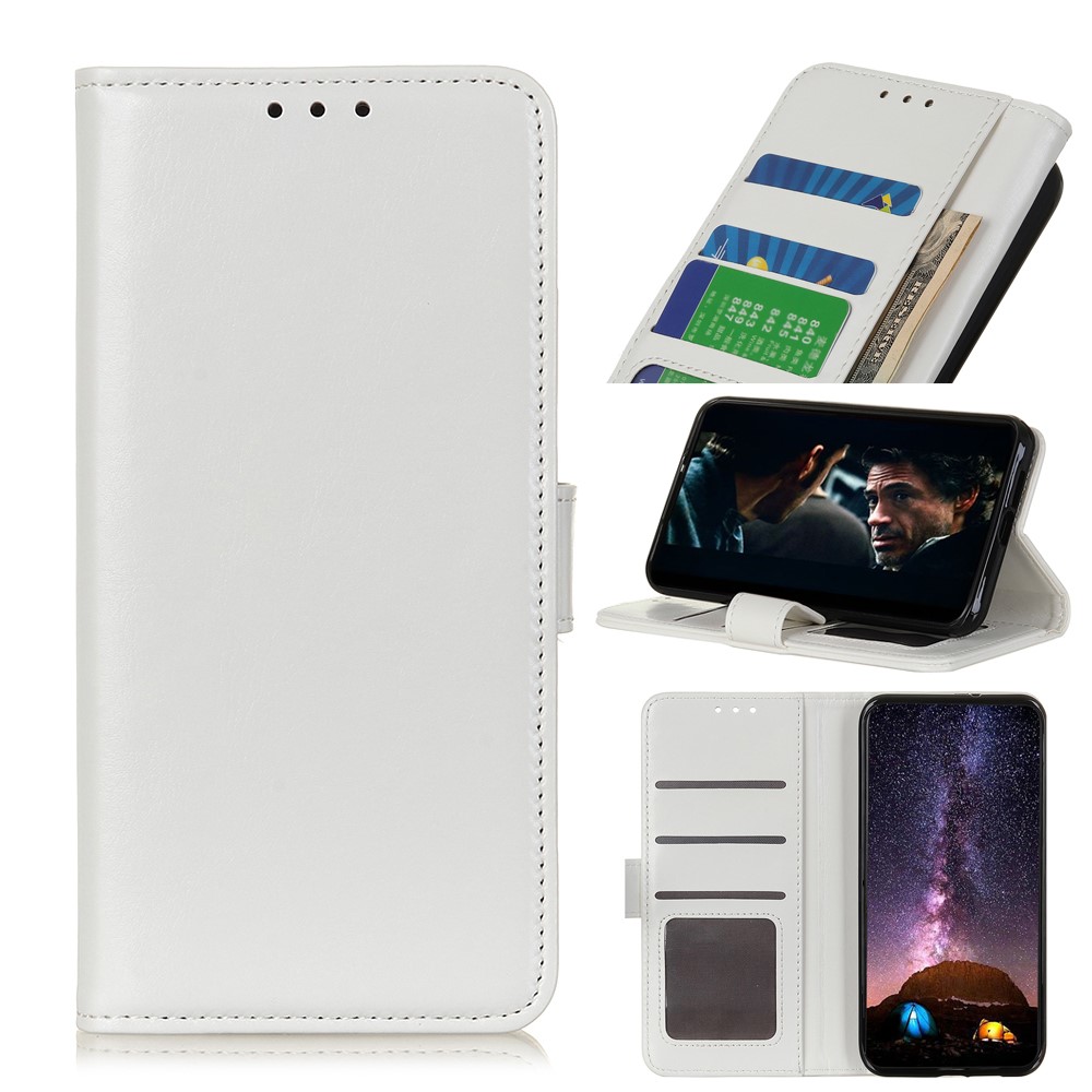 Samsung Galaxy S10 Lite - Crazy Horse Plnboksfodral - Vit