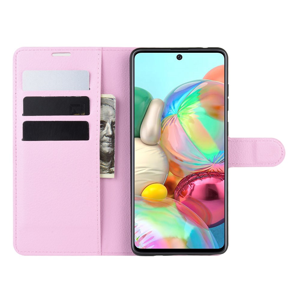 Samsung Galaxy Note 10 Lite - Litchi Plnboksfodral - Ljus Rosa