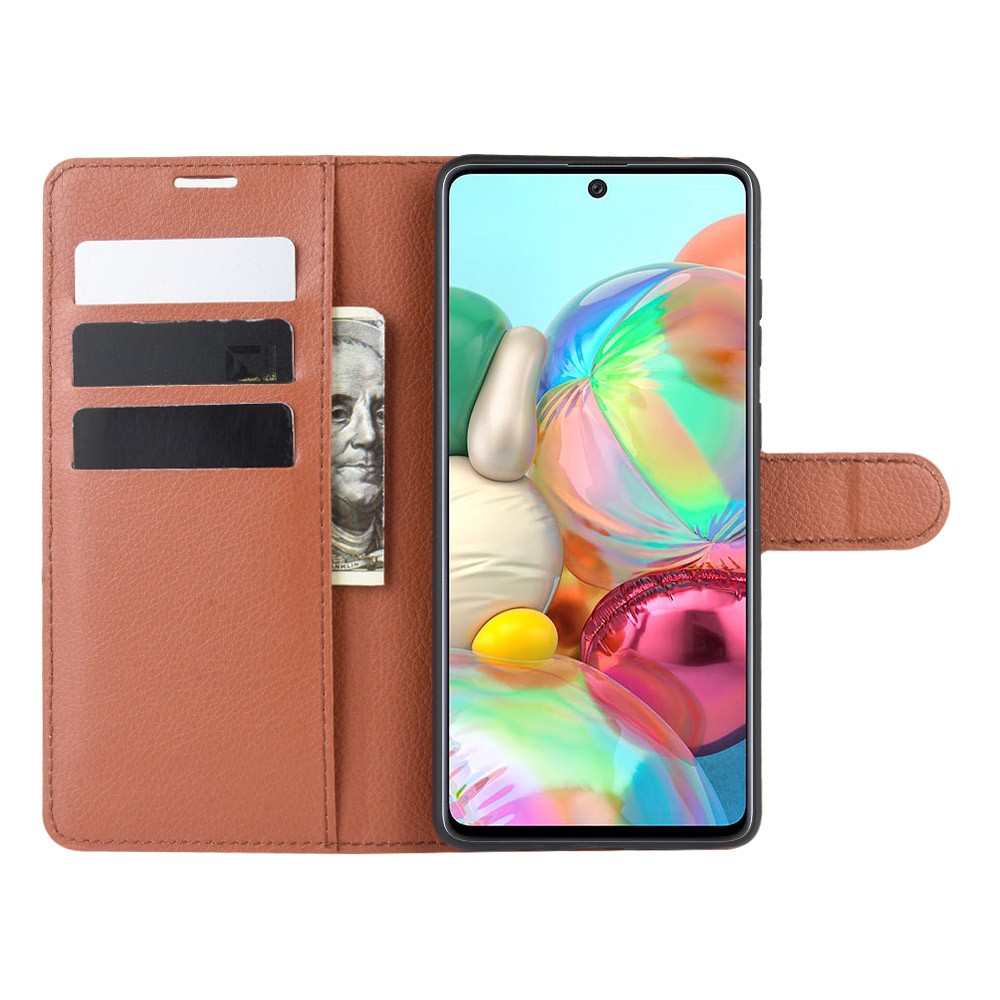 Samsung Galaxy Note 10 Lite - Litchi Plnboksfodral - Brun