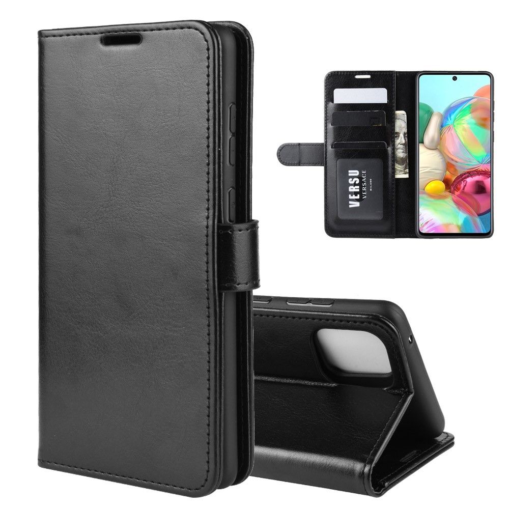 Samsung Galaxy Note 10 Lite - Crazy Horse Plnboksfodral - Svart
