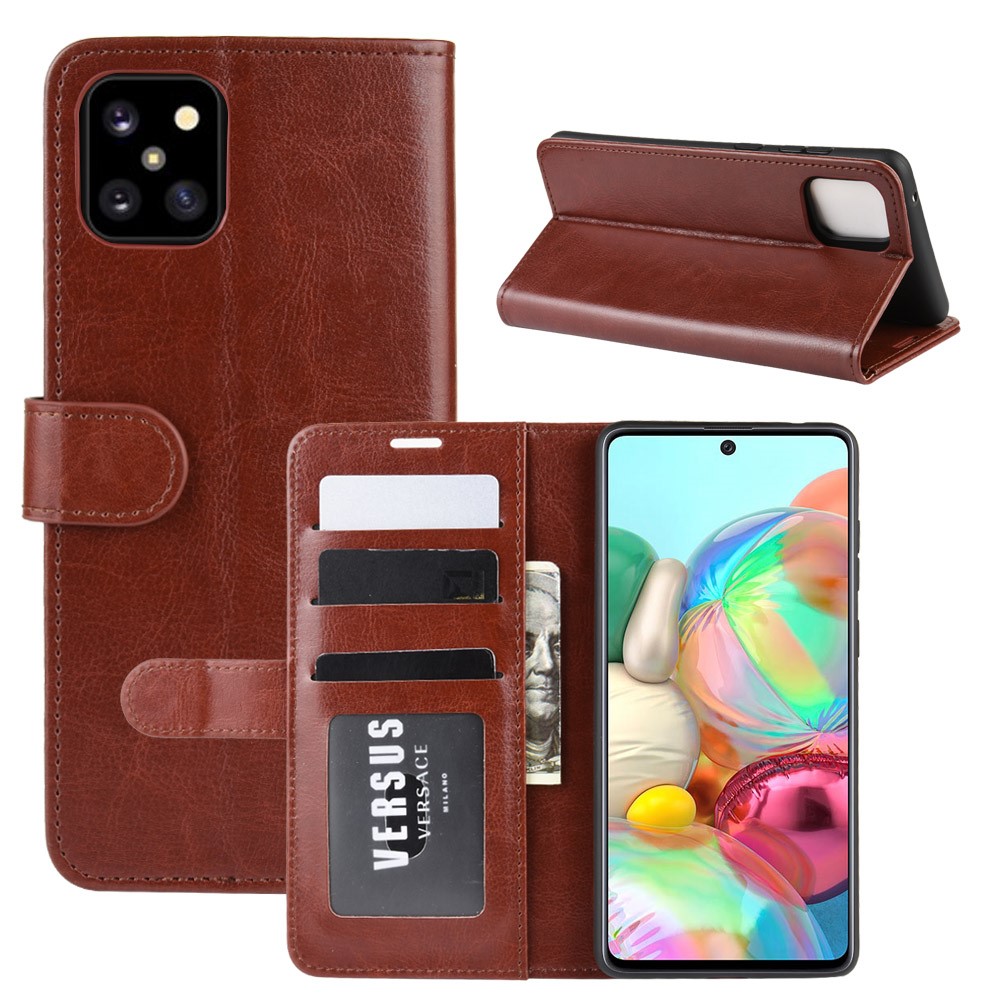 Samsung Galaxy Note 10 Lite - Crazy Horse Plnboksfodral - Brun