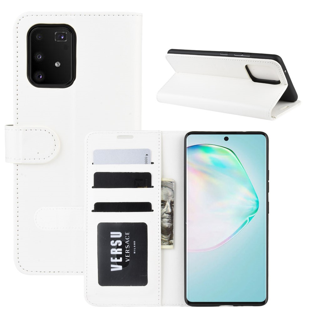 Samsung Galaxy S10 Lite - Crazy Horse Plnboksfodral - Vit