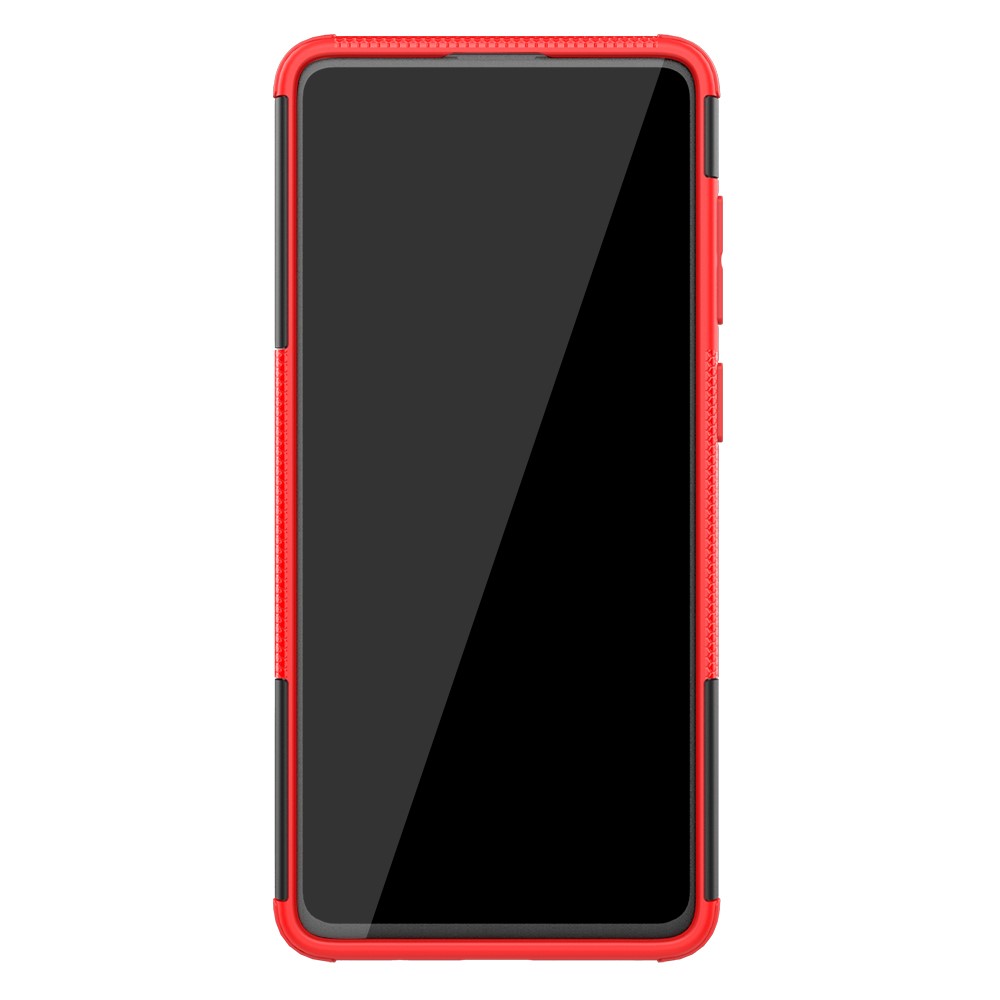 Samsung Galaxy A71 - Ultimata Stöttåliga Skalet med Stöd - Röd