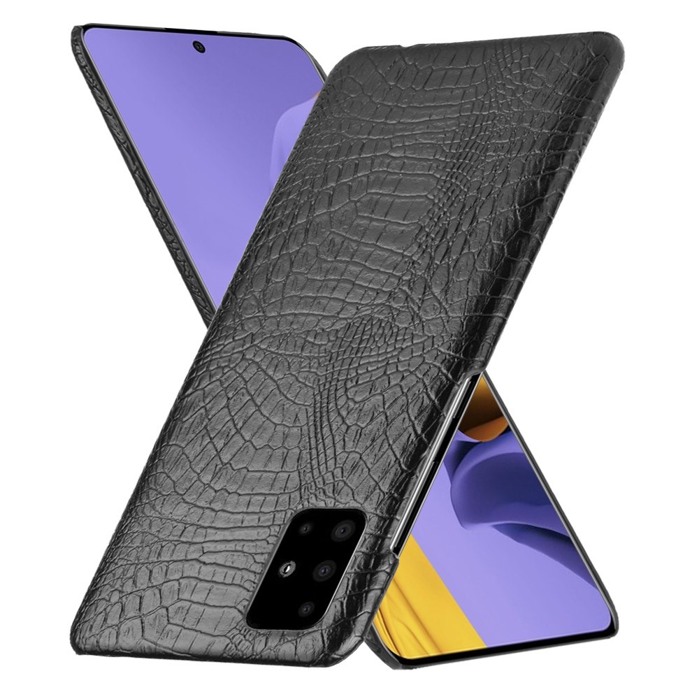 Samsung Galaxy A71 - Krokodil Textur Skal - Svart