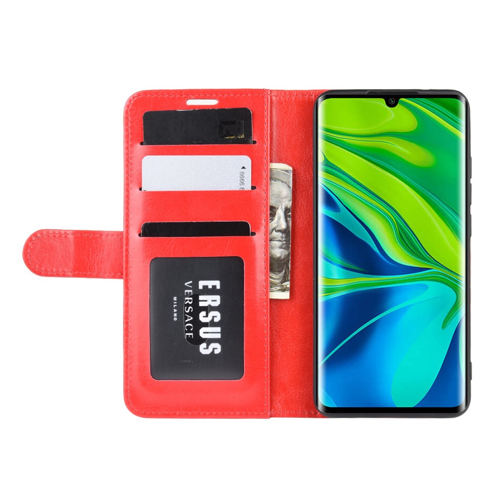 Xiaomi Mi Note 10/10 Pro - Crazy Horse Plnboksfodral - Rd