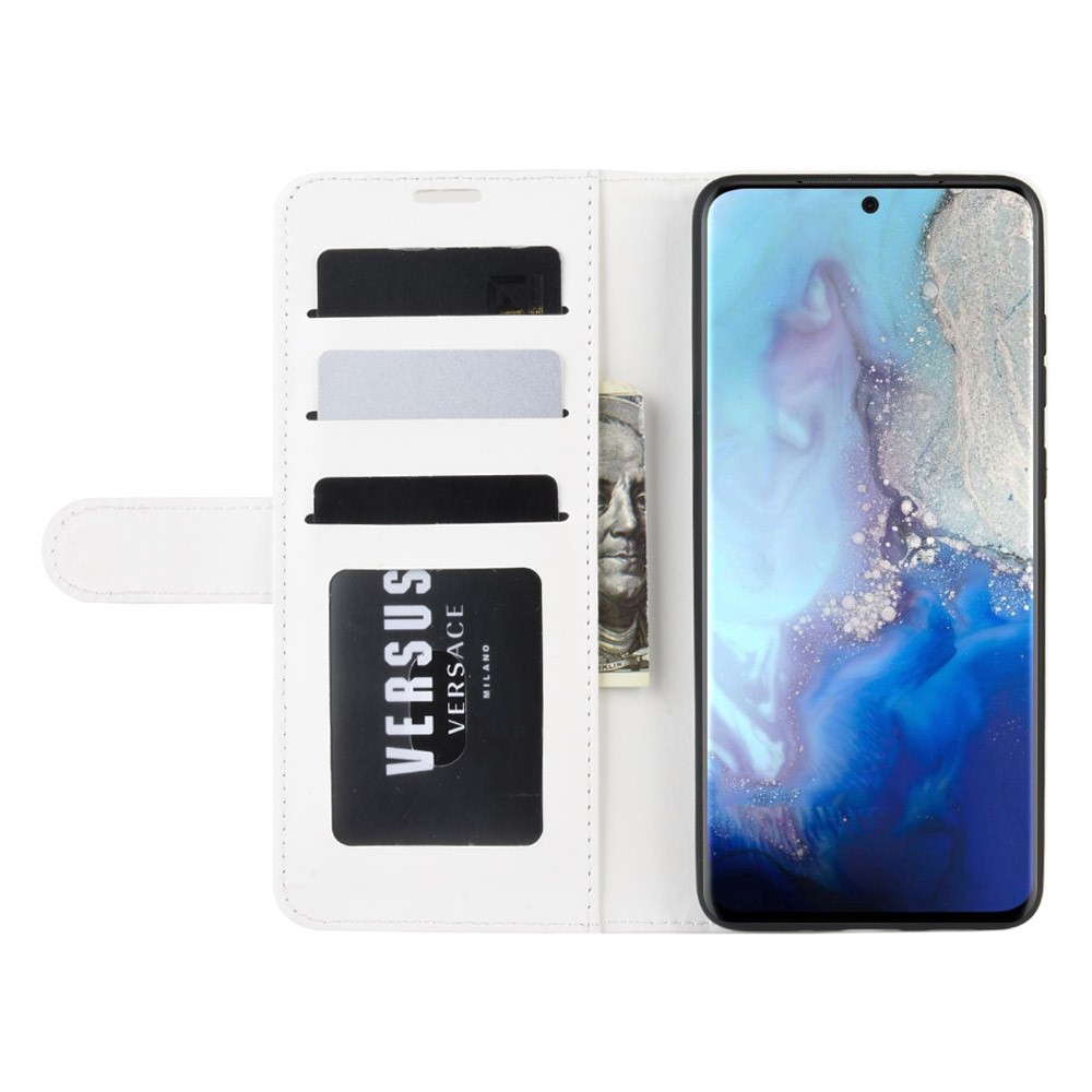 Samsung Galaxy S20 - Crazy Horse Plnboksfodral - Vit