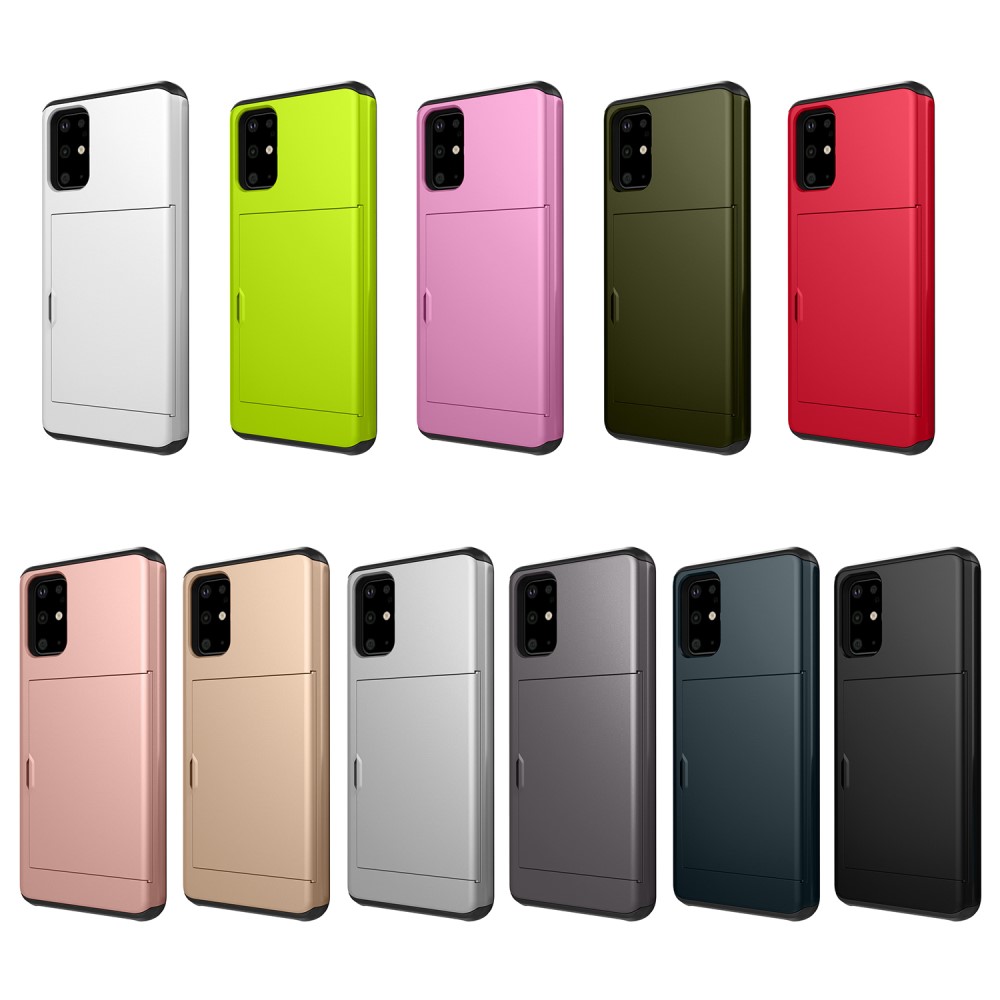 Samsung Galaxy S20 - Armour skal med kortfack - Rosa