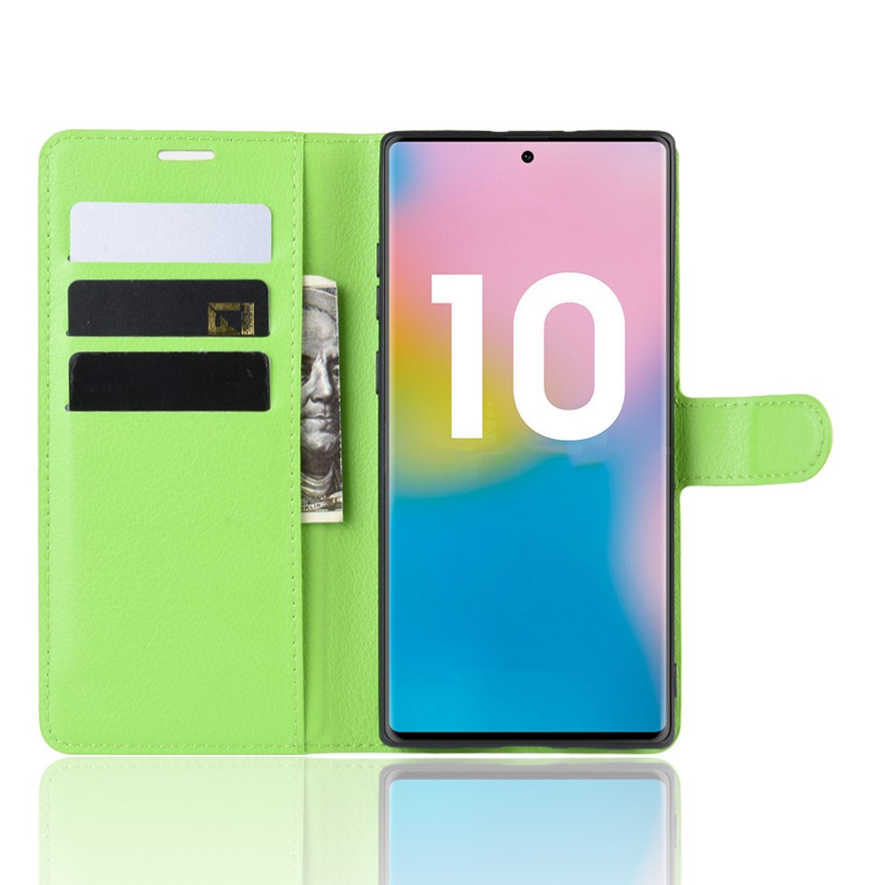 Samsung Galaxy Note 10 Plus - Litchi Plnboksfodral - Grn