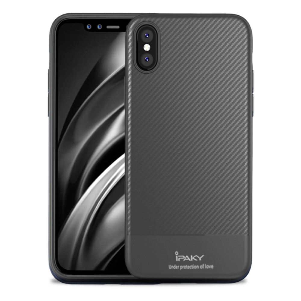 iPhone Xs Max - IPAKY Carbon Skal - Gr