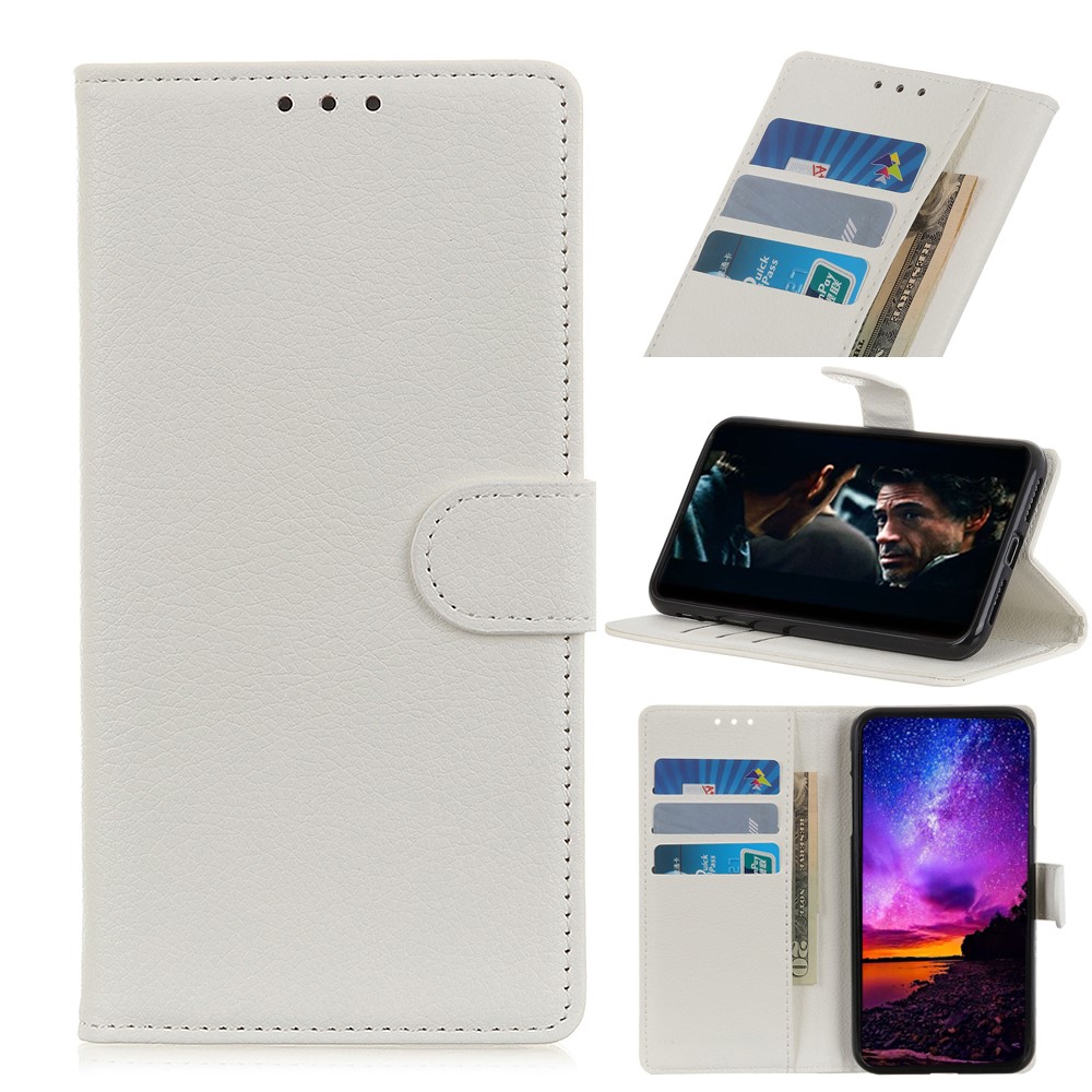 Samsung Galaxy Note 10 Plus - Plnboksfodral Litchi - Vit