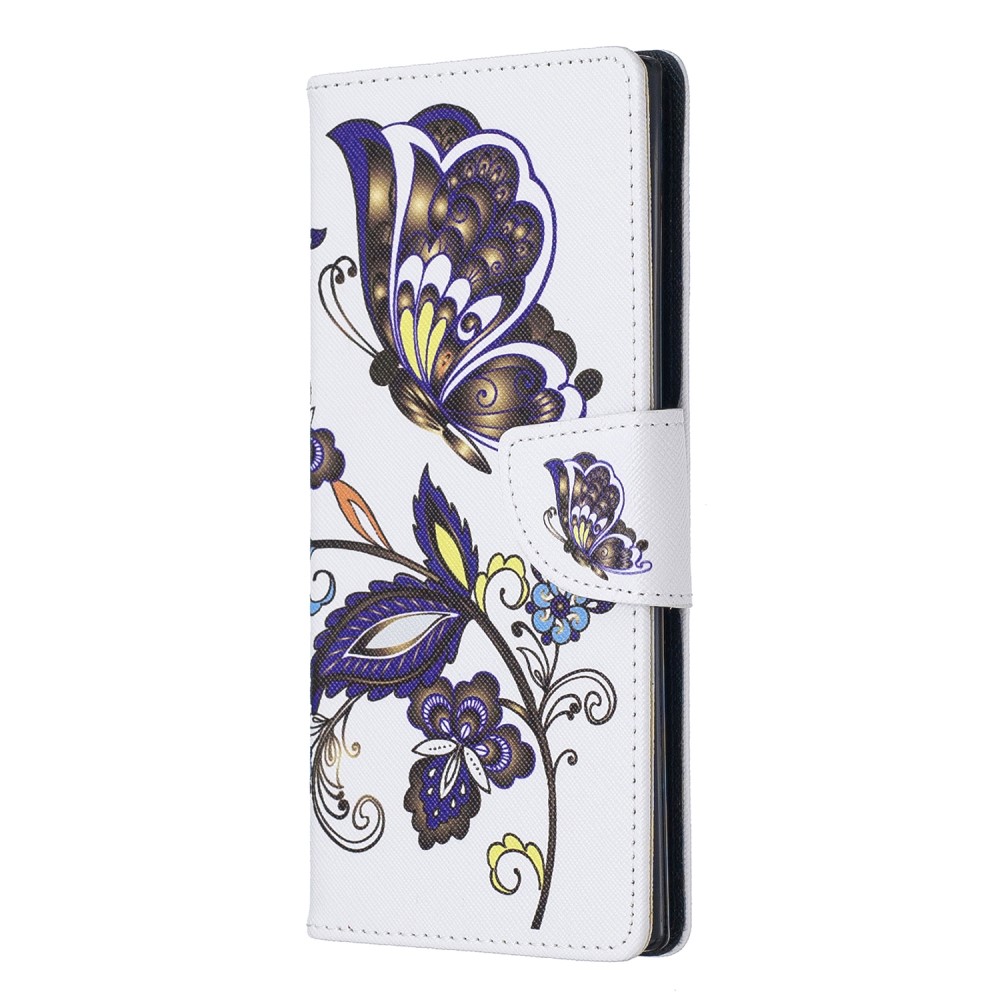 Samsung Galaxy Note 10 Plus - Plnboksfodral - Fjrilar och blommor