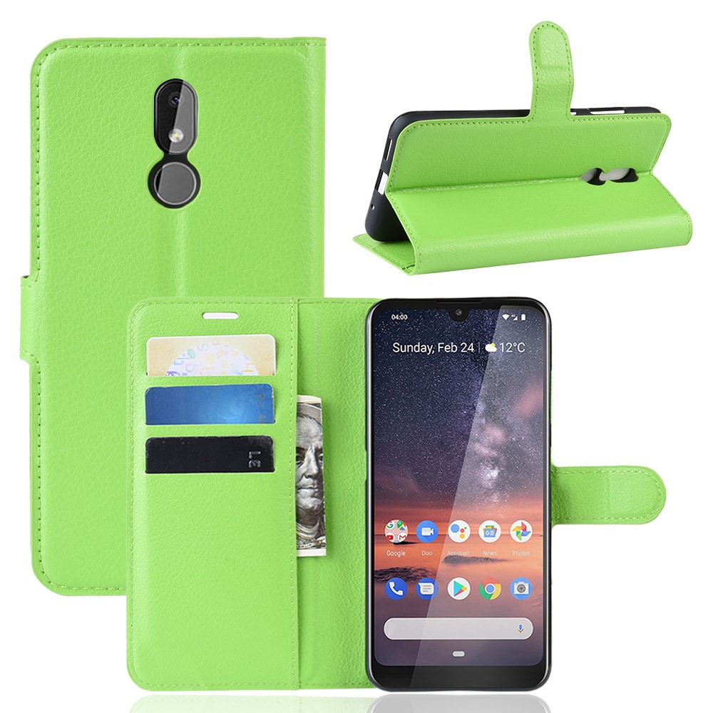 Nokia 3.2 - Litchi Plnboksfodral - Grn
