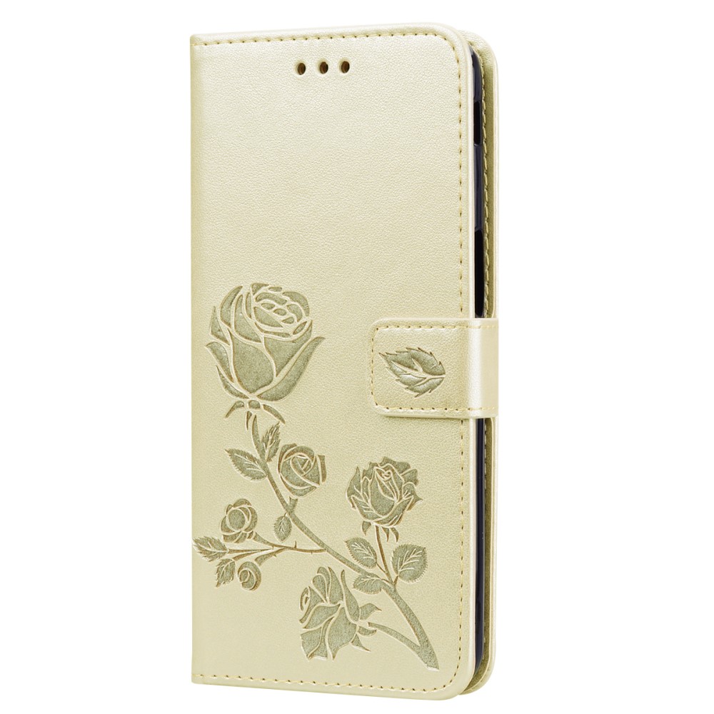 Samsung Galaxy J6 Plus - Flower Plnboksfodral - Guld