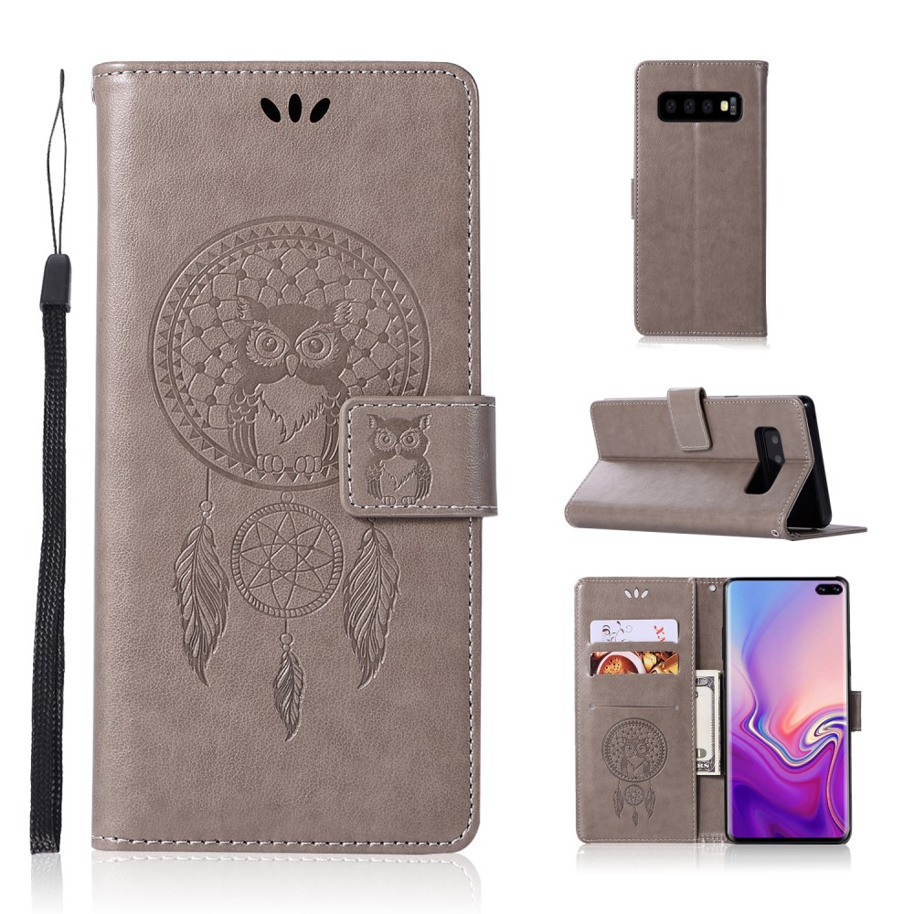 Samsung Galaxy S10 Plus - Dream Catcher Plånboksfodral - Grå