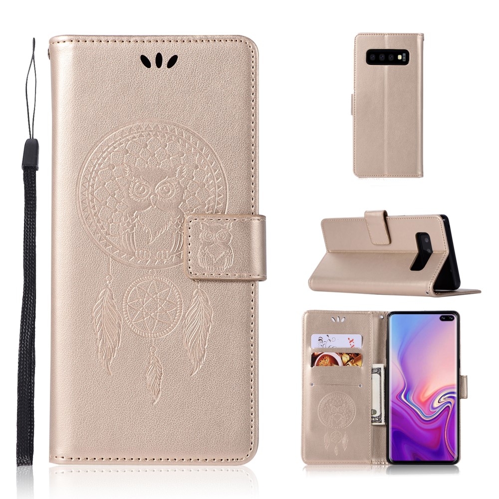 Samsung Galaxy S10 Plus - Dream Catcher Plånboksfodral - Guld