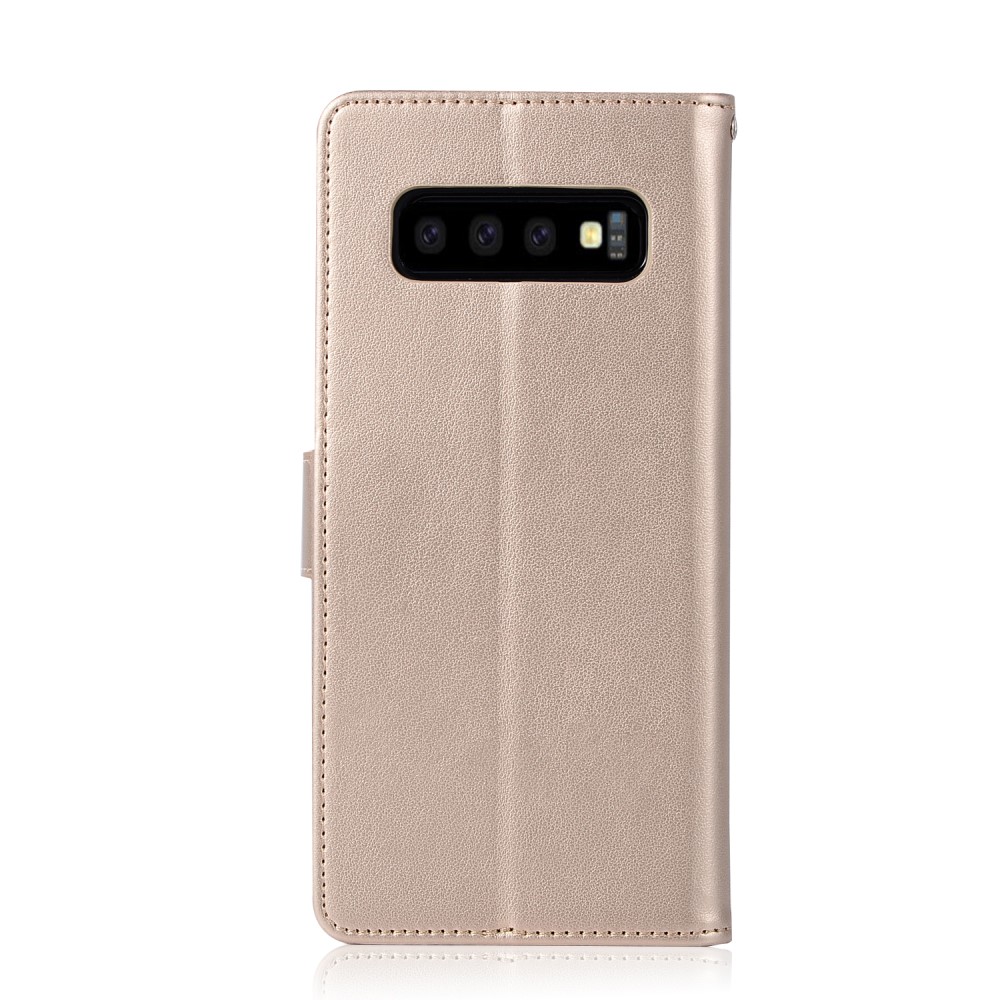 Samsung Galaxy S10 Plus - Dream Catcher Plånboksfodral - Guld