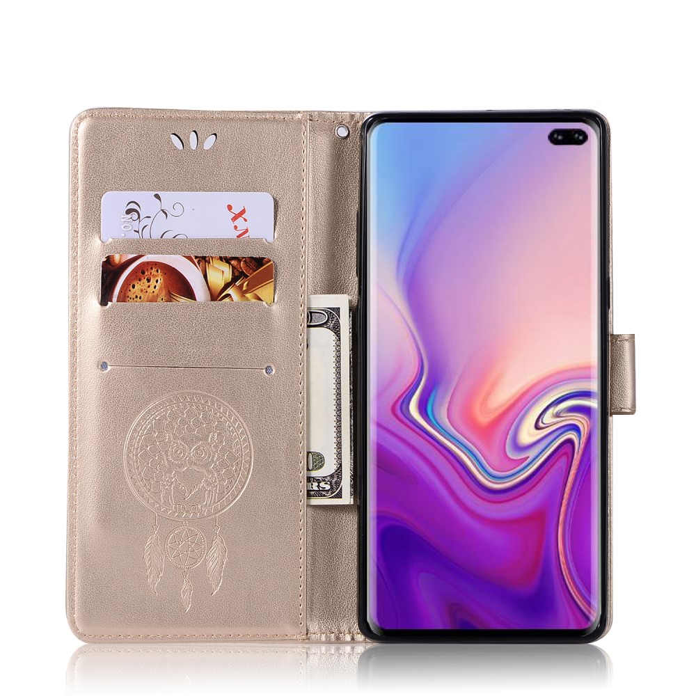 Samsung Galaxy S10 Plus - Dream Catcher Plånboksfodral - Guld