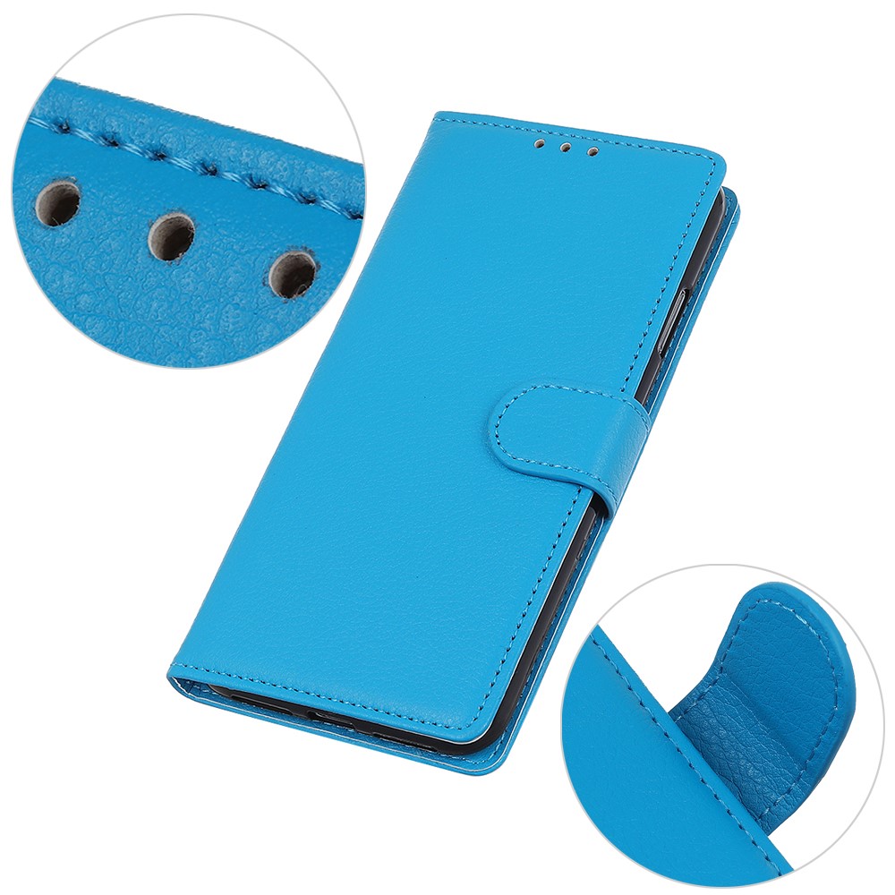 OnePlus 7 Pro - Plånboksfodral Litchi - Blå