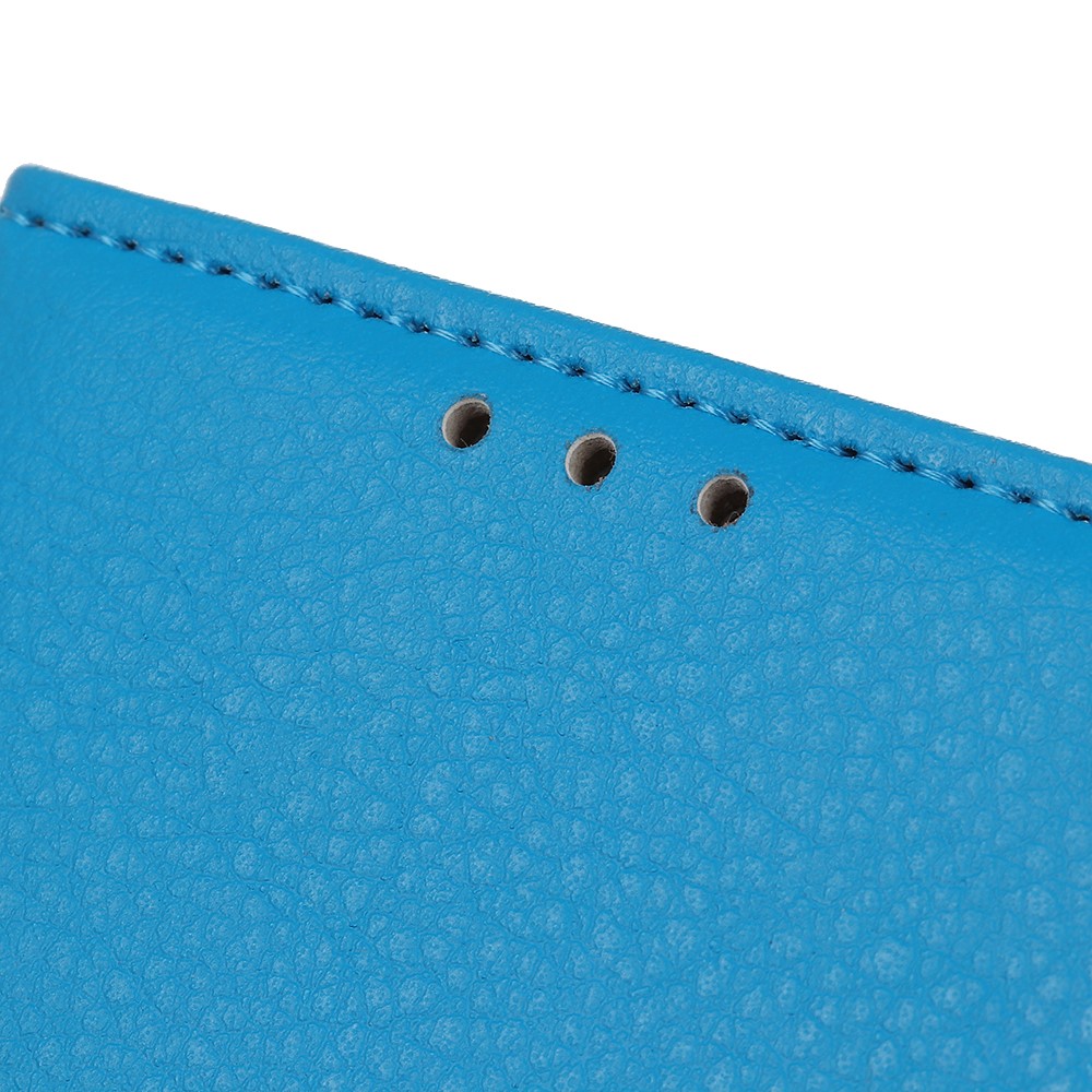OnePlus 7 Pro - Plånboksfodral Litchi - Blå