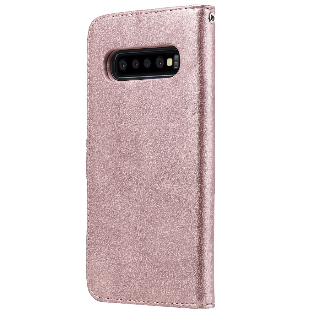 Samsung Galaxy S10 Plus - Plnboksfodral/Magnet Skal - Rosguld