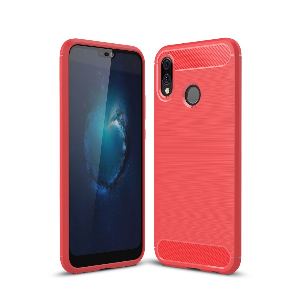 Huawei P20 Lite - Brushed TPU Skal - Röd