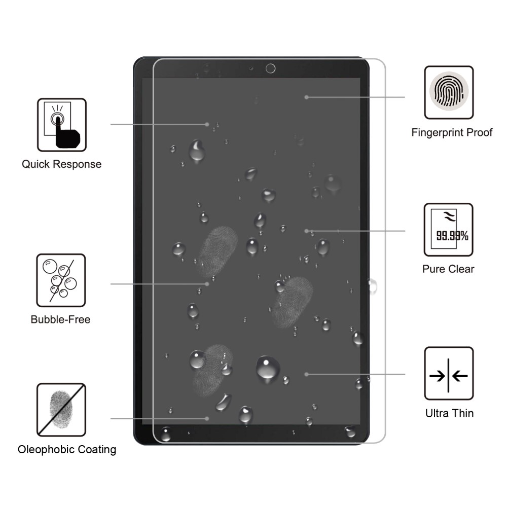 Samsung Galaxy Tab A 10.1 2019 - Skrmskydd i Hrdat Glas
