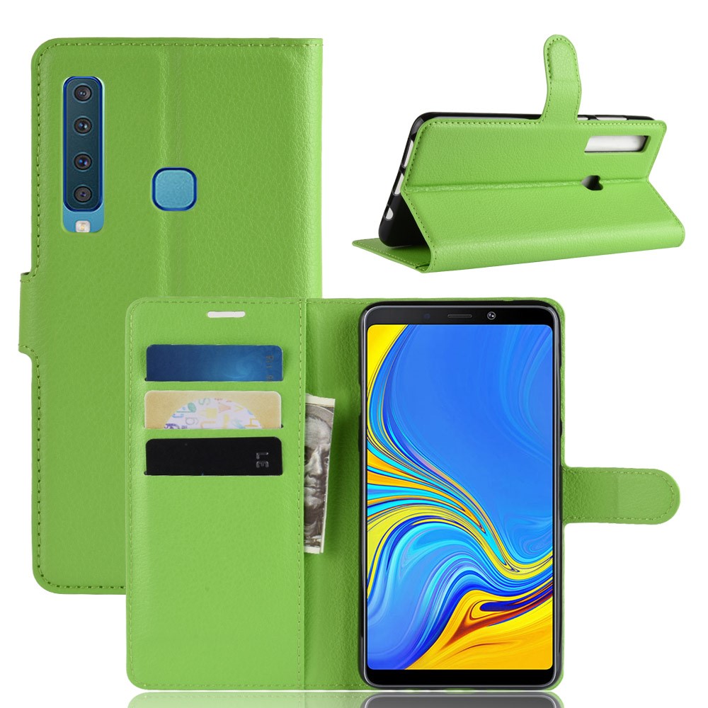 Samsung Galaxy A9 (2018) - Litchi Plnboksfodral - Grn