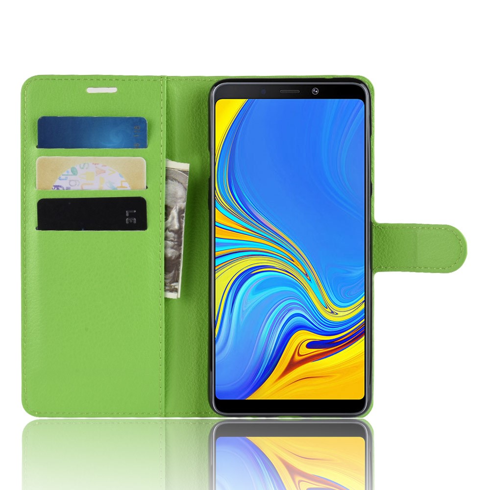 Samsung Galaxy A9 (2018) - Litchi Plnboksfodral - Grn