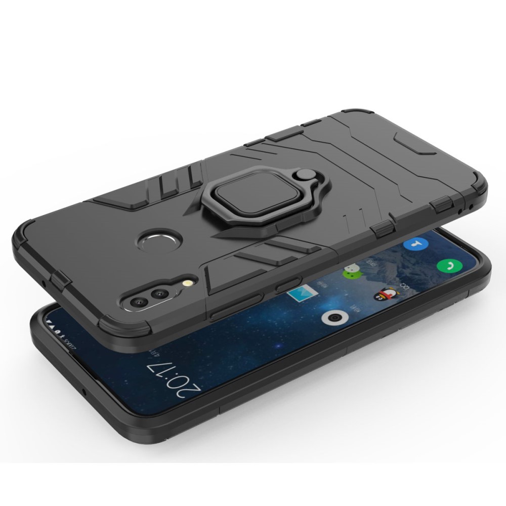 KOUYI Cover Huawei P Smart 2019, 360° Rotating Adjustable Ring Armor