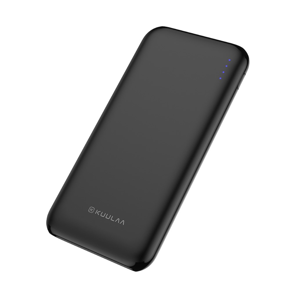 Snabbladdare 10000 mAh powerbank med LED - Svart